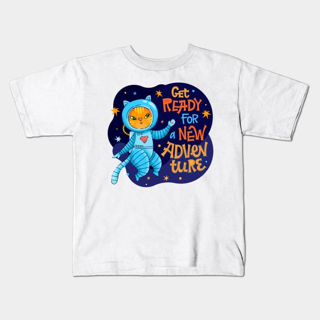 get ready for a new adventure Kids T-Shirt by Mako Design 